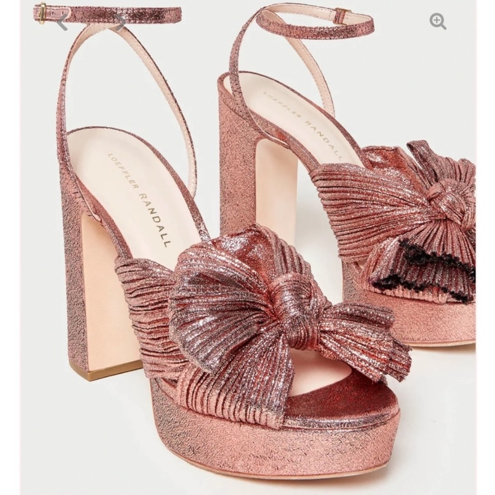 Loeffler Randall Platform Heels in Platinum Rose